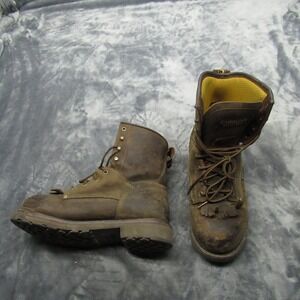 Carolina Mens Work Boots 8.5D Waterproof Composite Toe Brown Leather Lace Logger